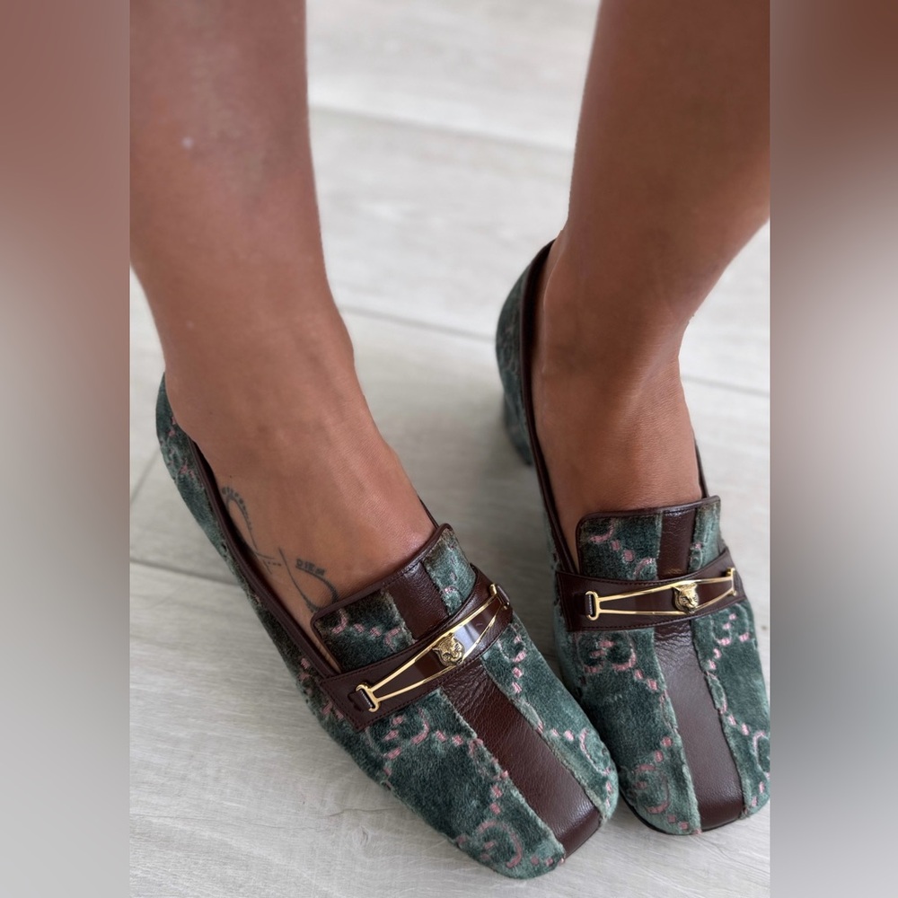 Gucci Green and Brown Women's Pumps - Picture 6 of 13